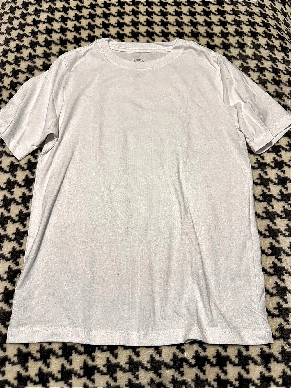 Wonder Nation Short Sleeve Crew Neck Basic T-Shirt Tee in White
